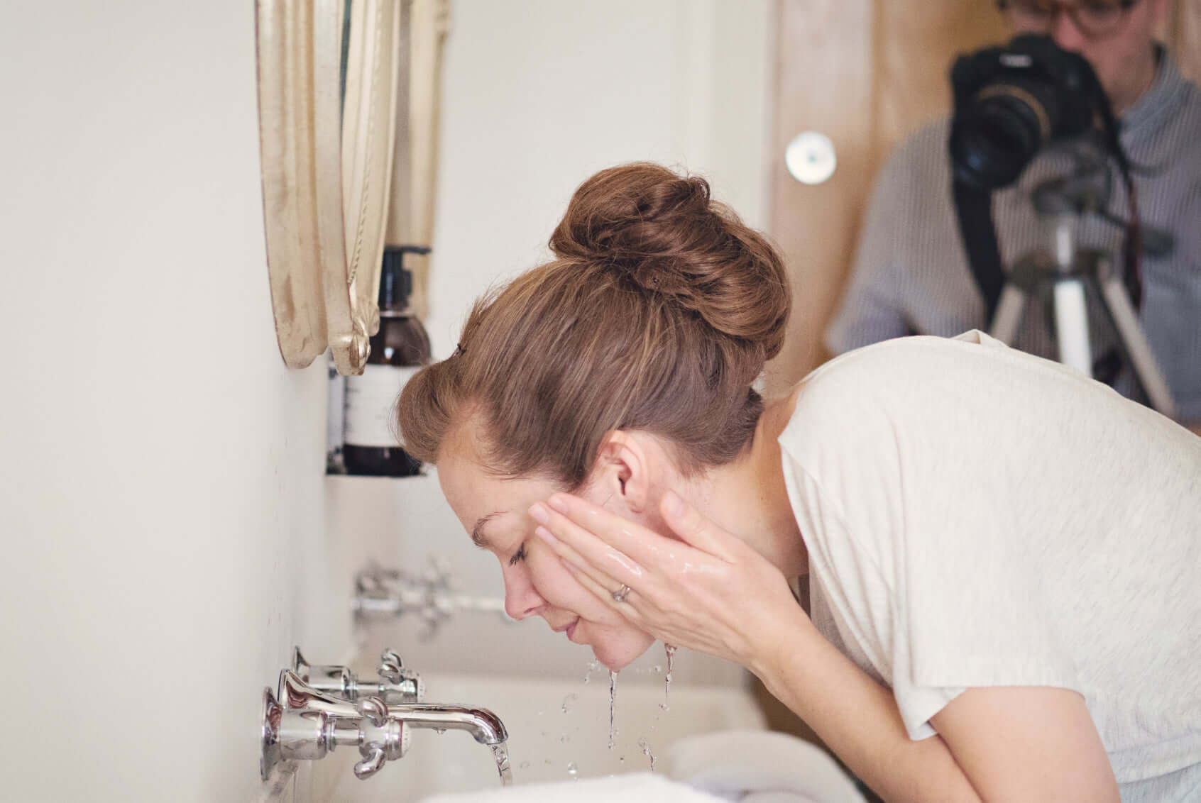 Louise Thomas Skin Care The Cleanser in use